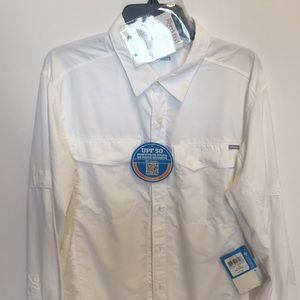 White Long Sleeve Columbia PFG